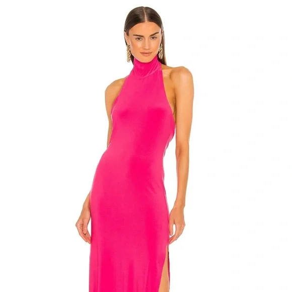 red tulle halter dress Applique Tulle Halter Slit Gown by Faviana 11234 – ABC Fashion main image 0